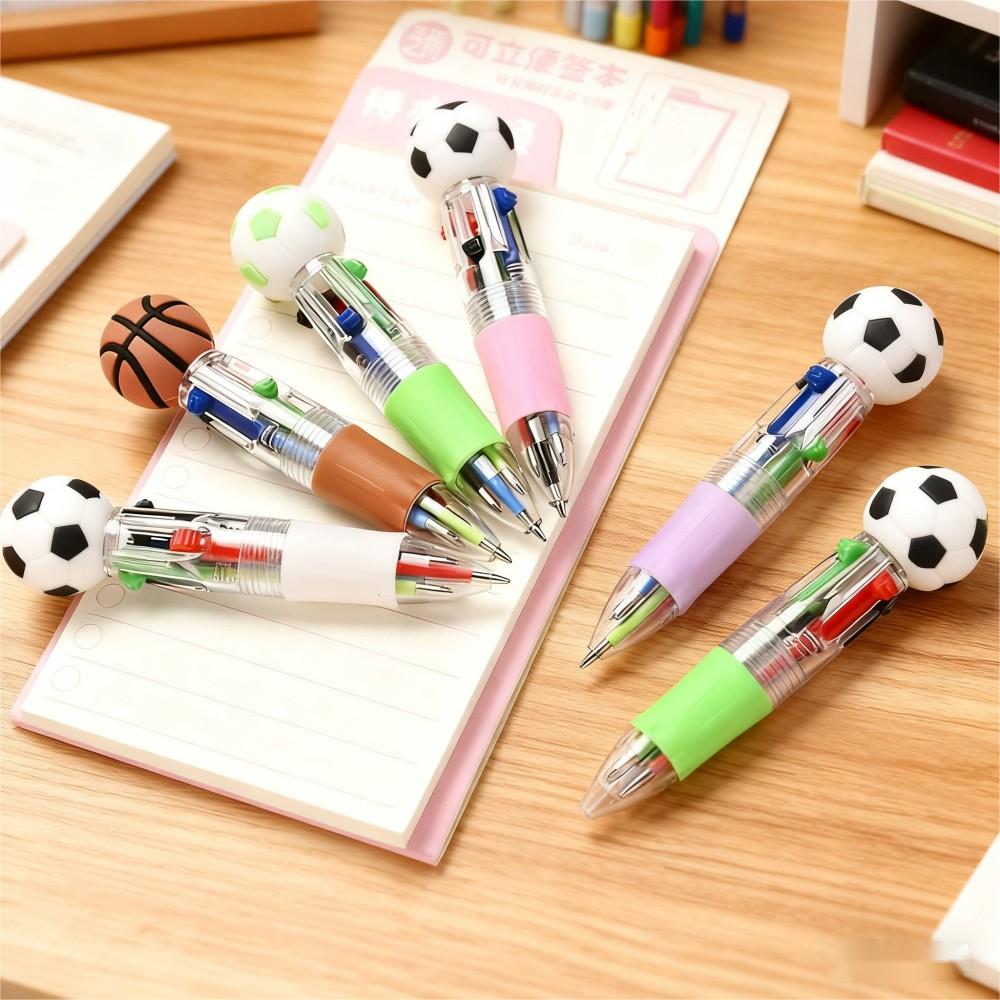15PCS 4-Color Mini Sports Ball Retractable Pen Set
