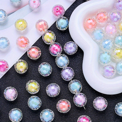 Clear Cut Acrylic Round Beads