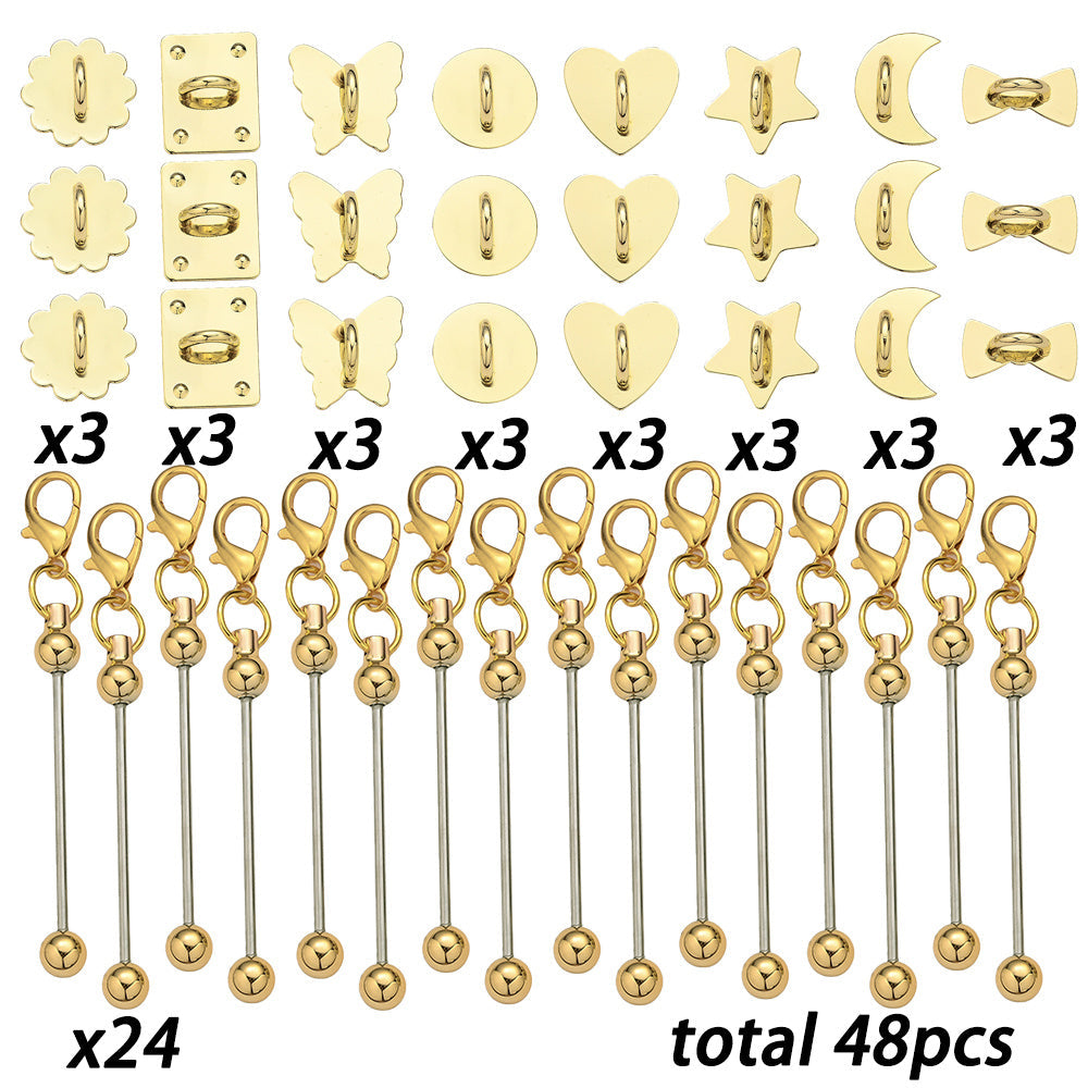 Beadable Self-Adhesive Keychain Hooks