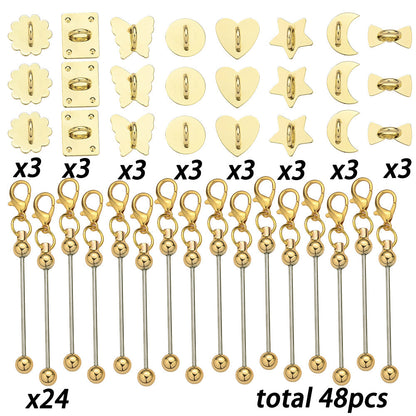 Beadable Self-Adhesive Keychain Hooks