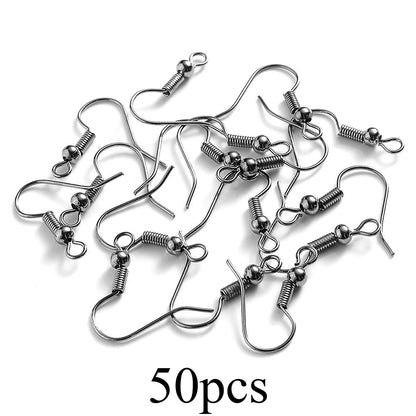 50-Piece 20x17 mm Ball & Coil Earring Hooks