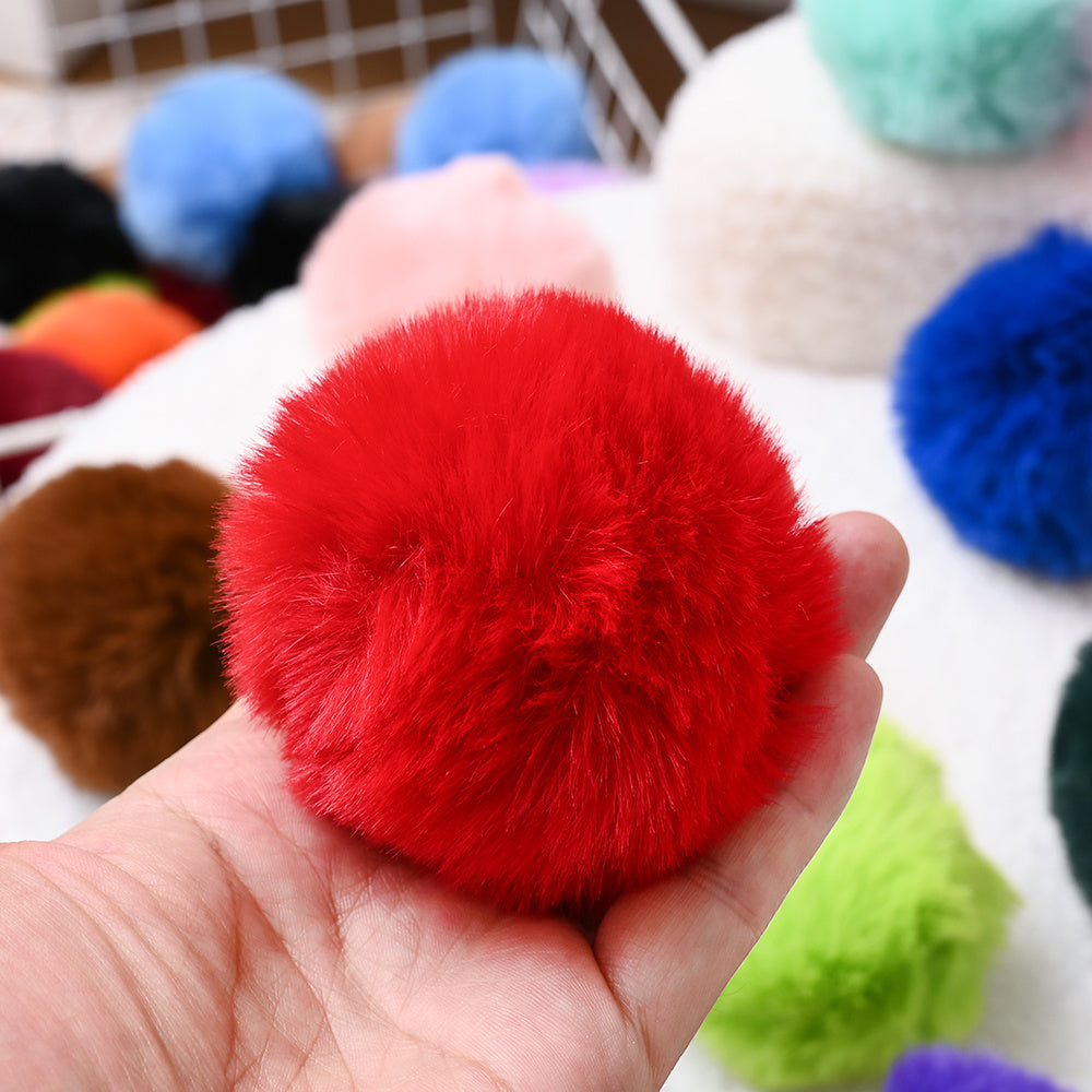 Fashion Multicolored Faux Rabbit Fur Plush Balls
