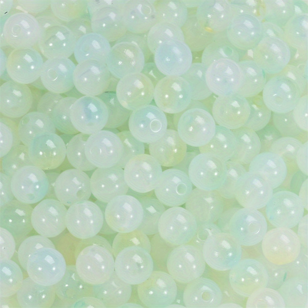 Mixed Color Imitation Jade Acrylic Beads
