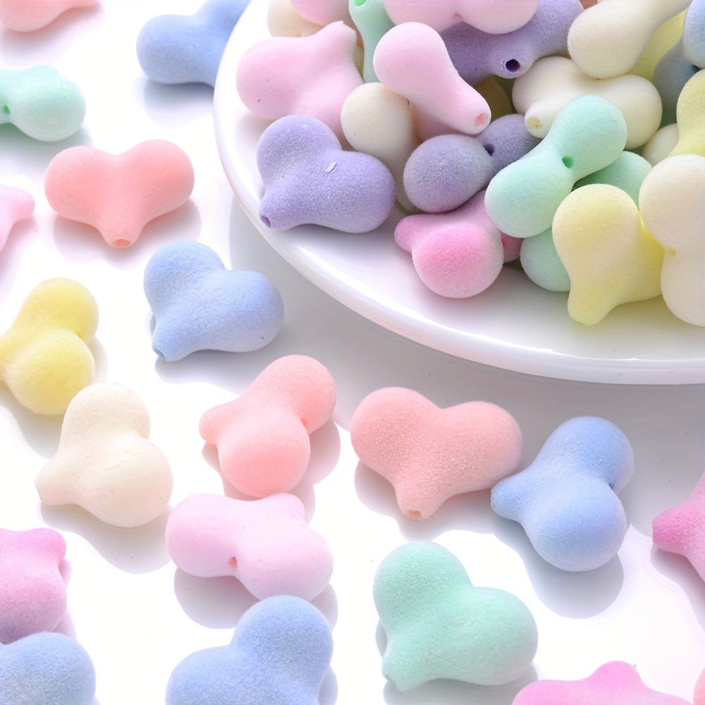 Fleece Heart Acrylic Beads