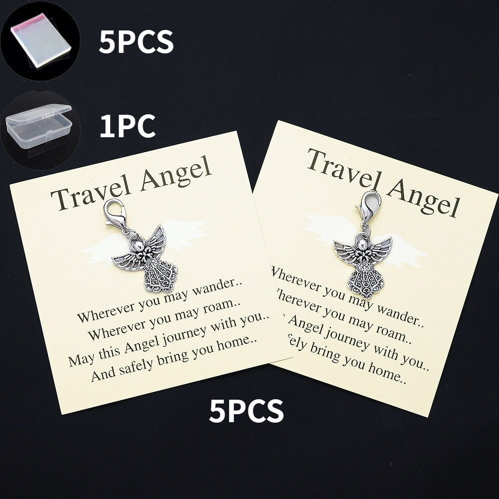 Vintage Angel Feather Keychain Gift Set