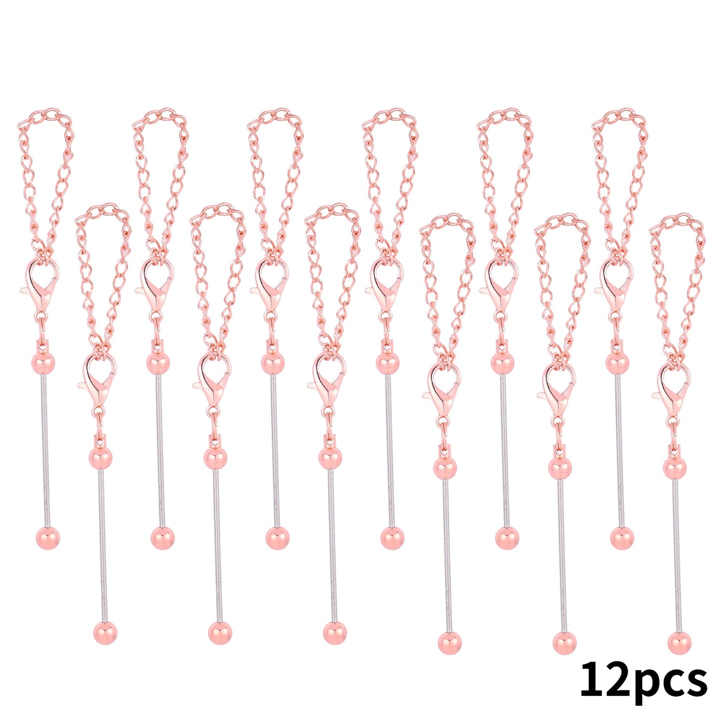 Metal Beaded Keychain Rods
