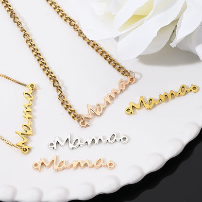 Mama Double Hole Alloy Pendants