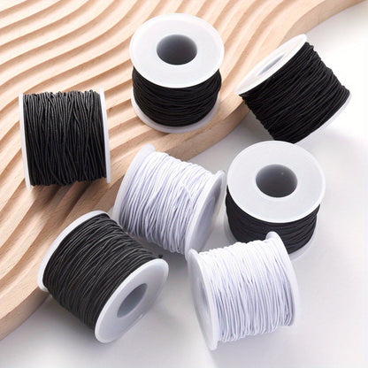 White Black Elastic Jewelry Cords