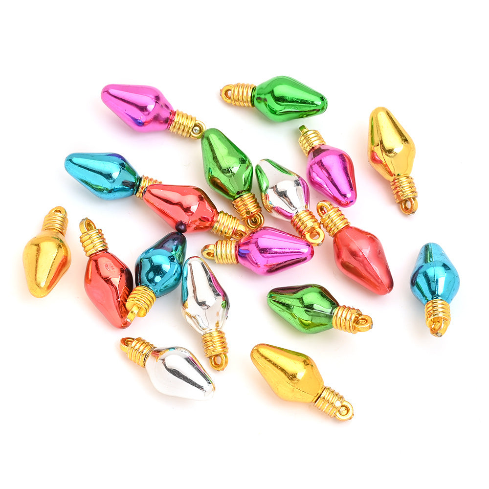 10PCS 6–28mm Light Bulb Shape Resin Pendant Set