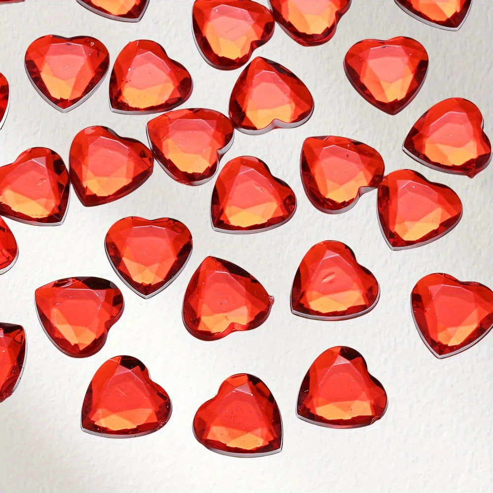 12 mm Acrylic Heart Decorative Patches