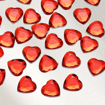 12 mm Acrylic Heart Decorative Patches