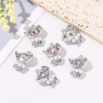 Bouquet Rhinestone Alloy Pendants