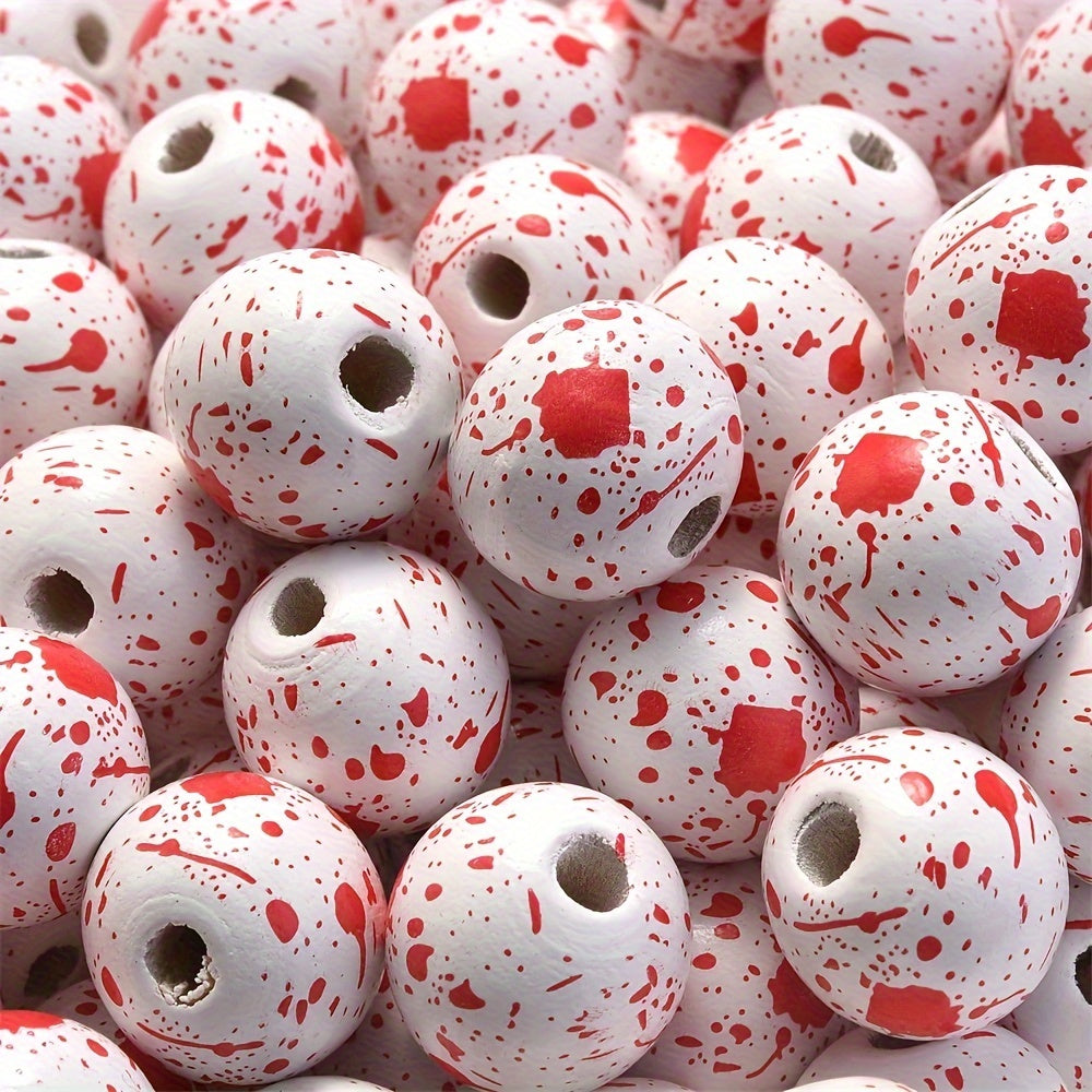 Halloween Printed Wooden Spacer Beads