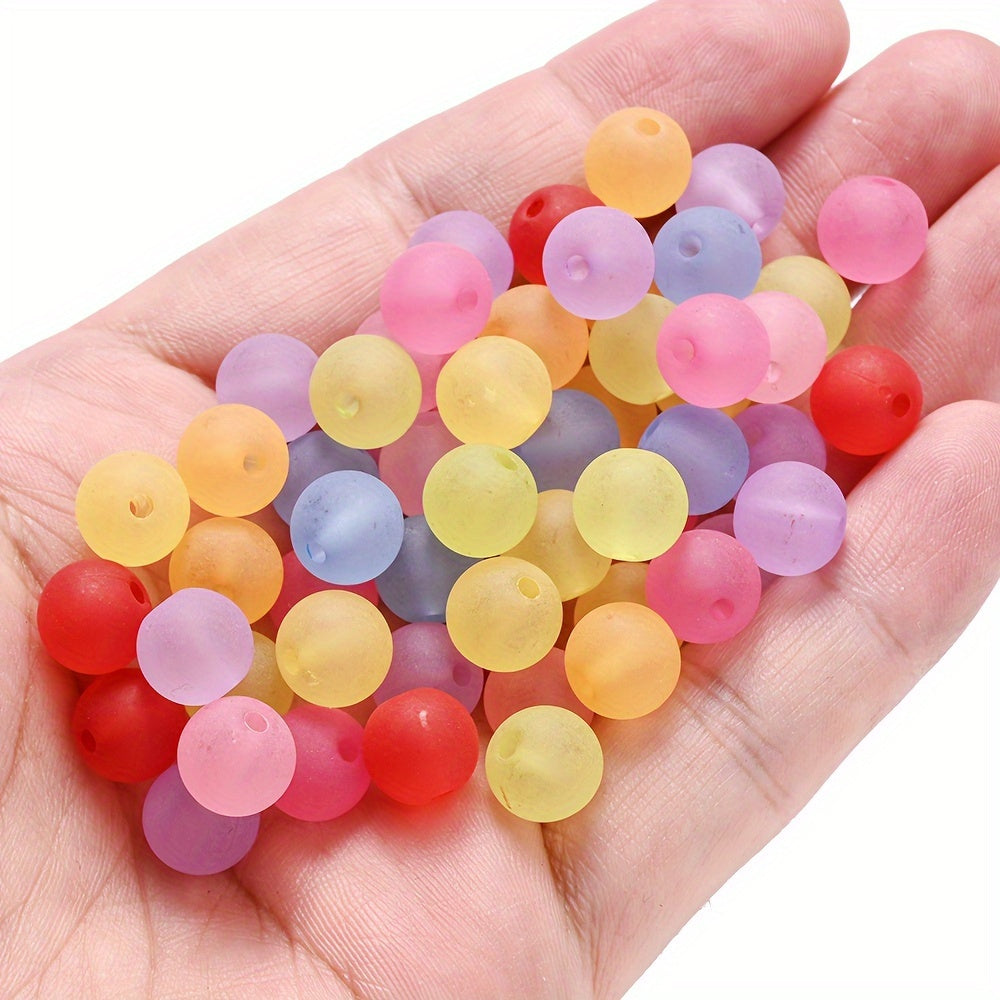 Frosted Acrylic Round Beads
