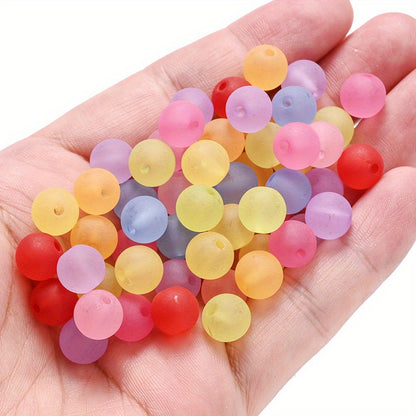 Frosted Acrylic Round Beads