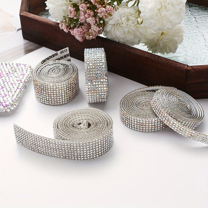 Self-Adhesive Rhinestone Trim Ribbon Set