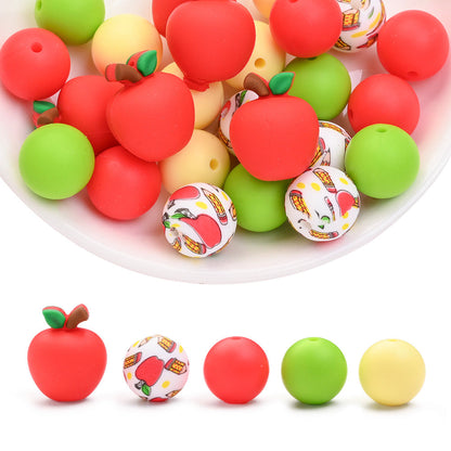 25PCS Fruit Collection Silicone Bead Set