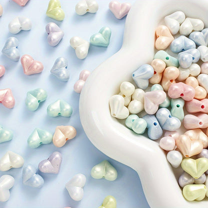 Macaron Heart Acrylic Beads