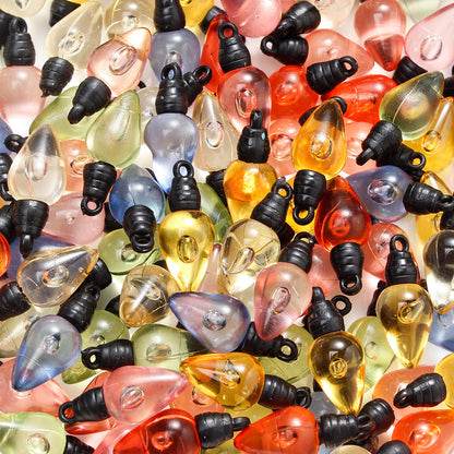 10PCS 6–28mm Light Bulb Shape Resin Pendant Set
