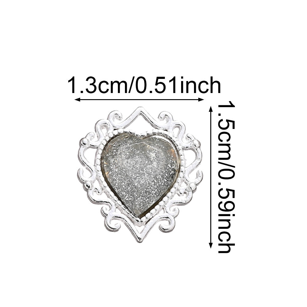 10PCS Sparkling Rhinestone Zinc Alloy Pendant Set