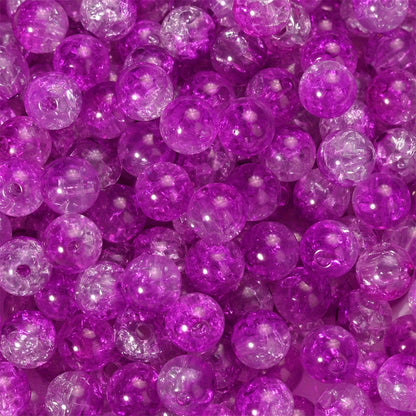 100PCS 8mm Round Cracked Acrylic Bead Set