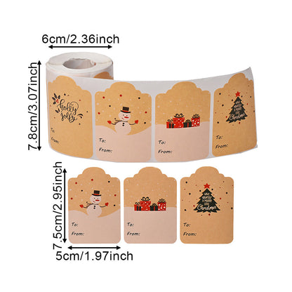 Merry Christmas Seal Label Stickers