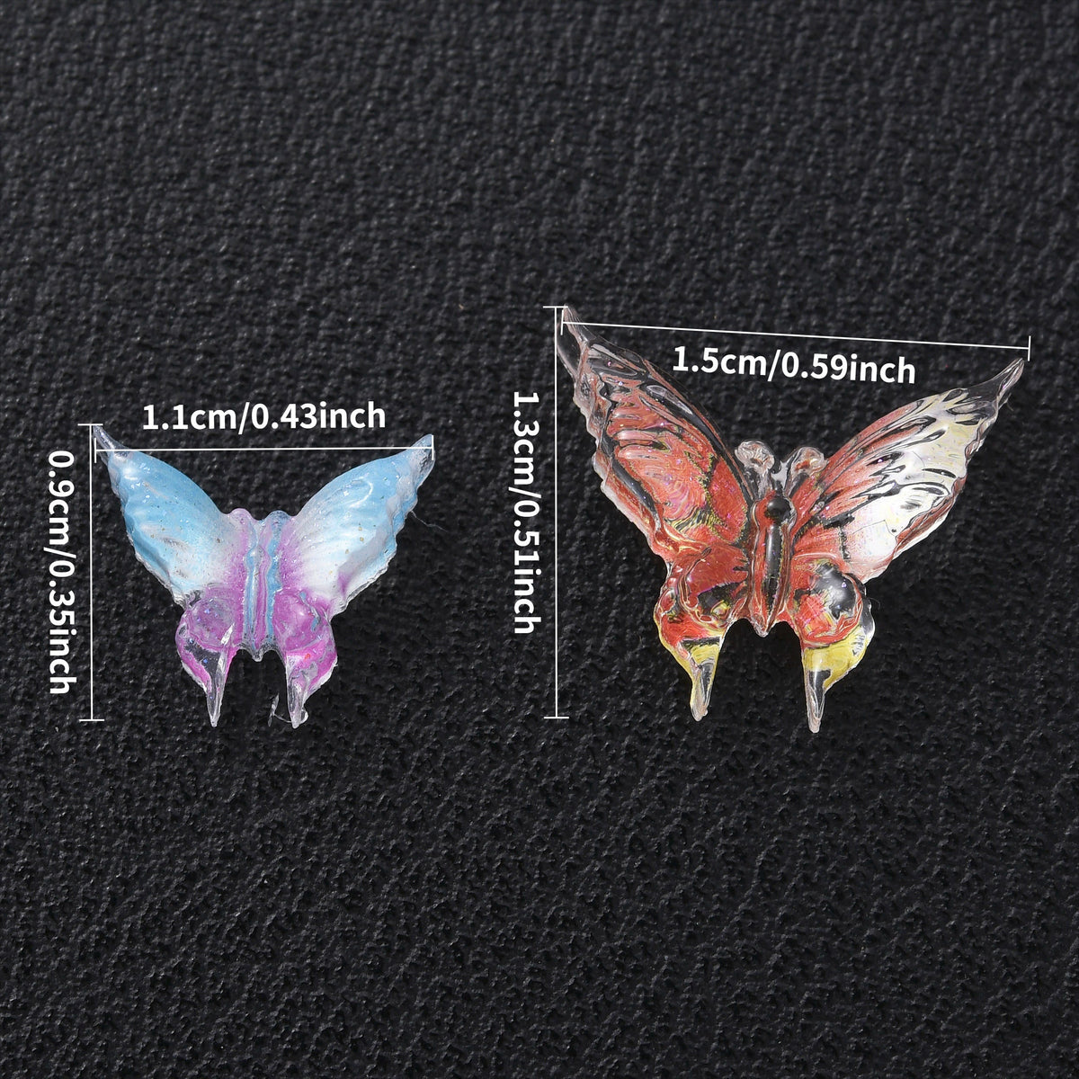 Shiny Resin Butterfly Flatback Beads