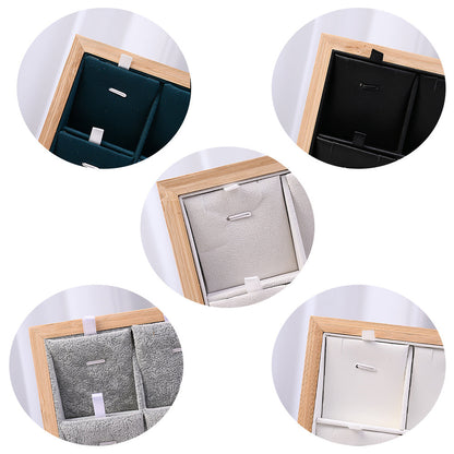 24-Grid Large Wooden Jewelry Display & Storage Box