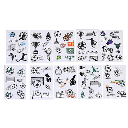 10-Piece Glow-in-the-Dark Soccer Temporary Tattoos