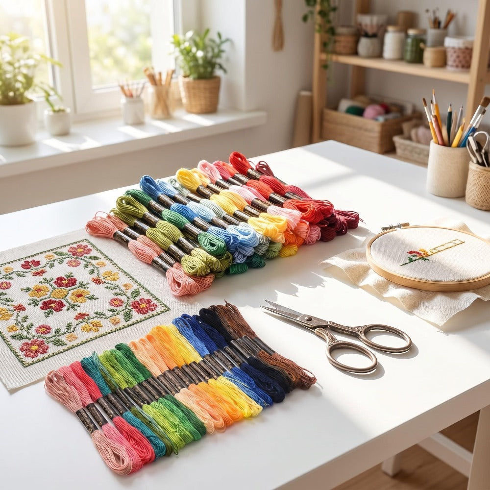 1000PCS Multicolor Embroidery Thread Set