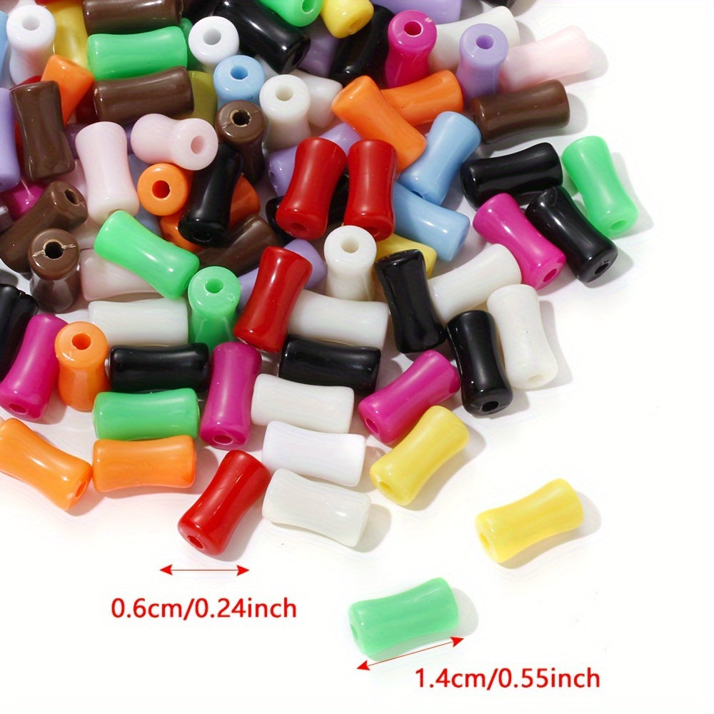 Solid Color Bamboo Acrylic Beads