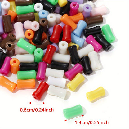Solid Color Bamboo Acrylic Beads