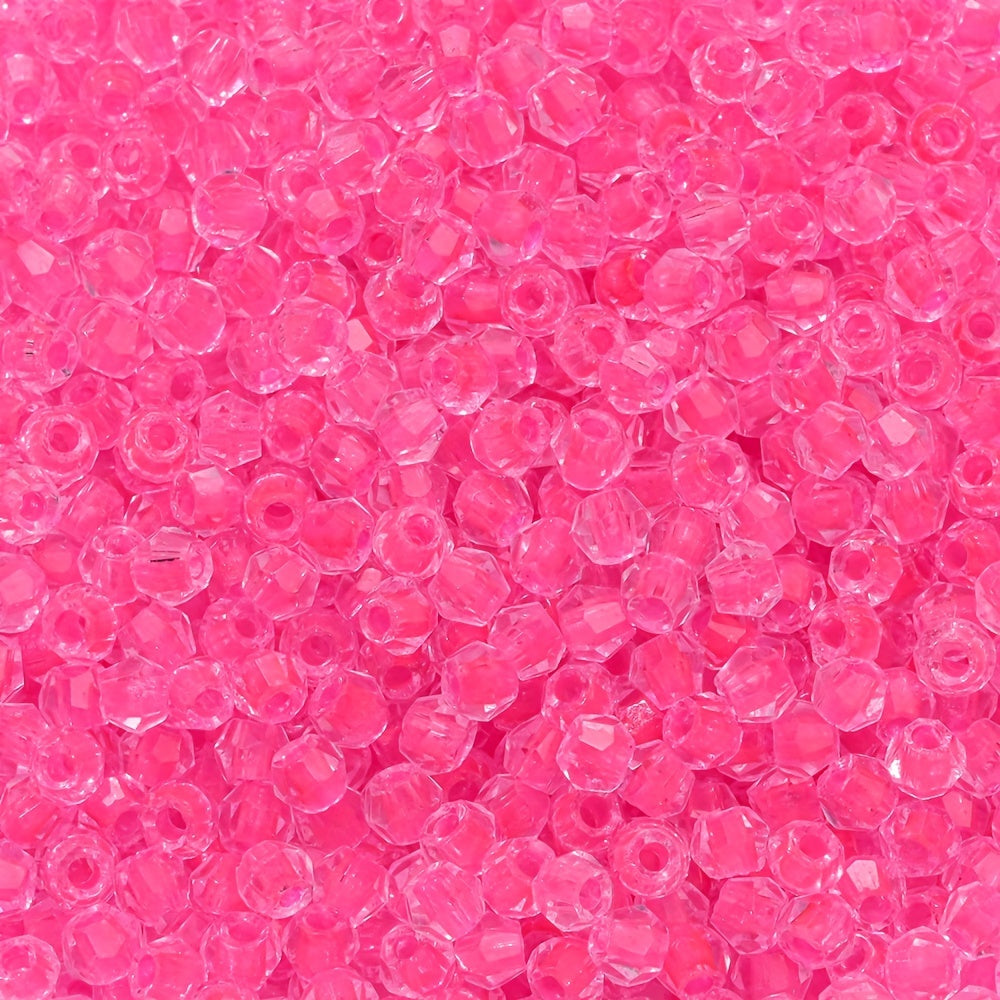 Transparent 4 mm Diamond-Shaped Glass Beads