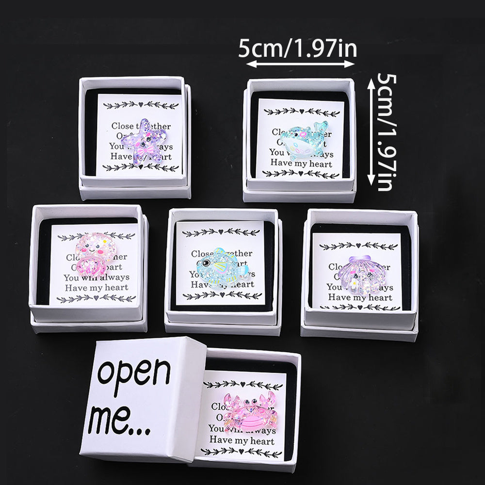 I Love You “Open Me” Surprise Resin Animal Gift Box