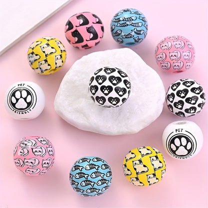 Colorful Round Wooden Beads