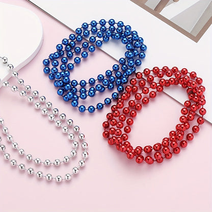 3PCS 6mm Round Wave Bead Chain Set