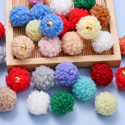 20PCS 20mm Fluffy Pom Pom Pendant Set