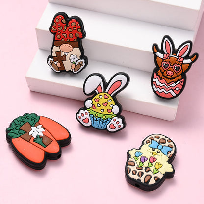 Multicolor Rabbit Silicone Beads