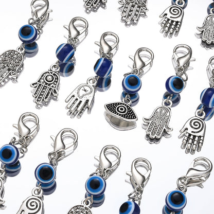 Evil Eye and Hamsa Enamel Pendant Charms