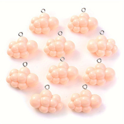 Solid Color Cloud Resin Charms