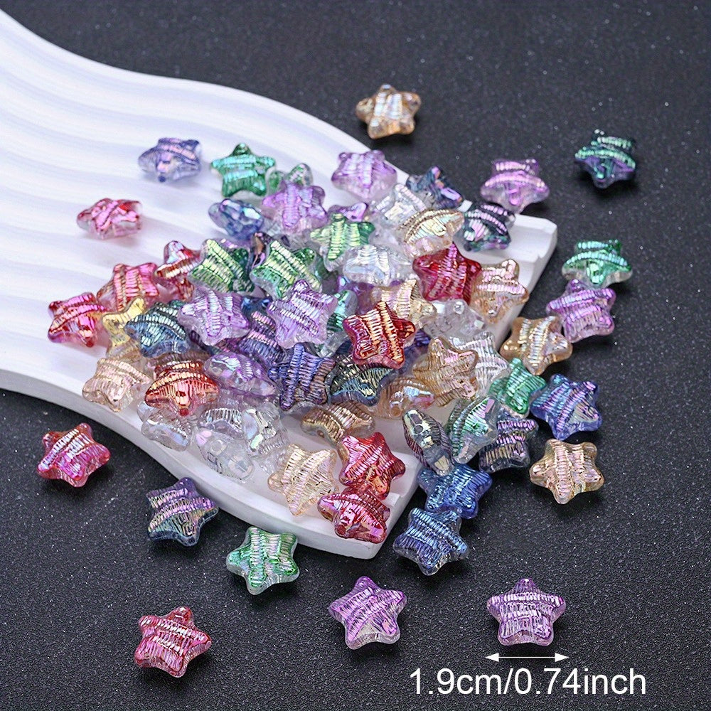 Pentagram Water Ripple Acrylic Beads
