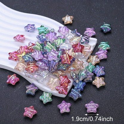 Pentagram Water Ripple Acrylic Beads