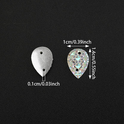 White Droplet Shape Resin Patches