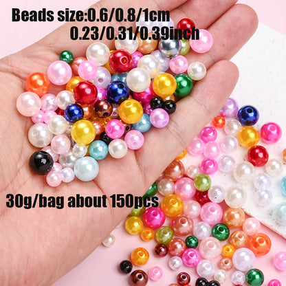 Colorful ABS Imitation Pearl Beads