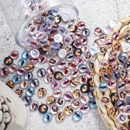 20PCS 8mm Eye Pattern Acrylic Spacer Beads