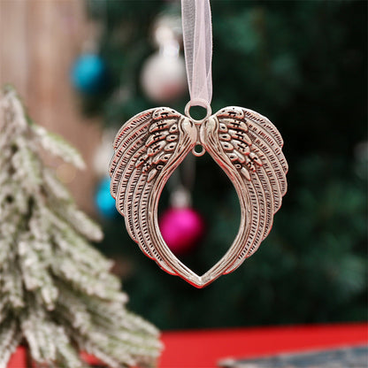Christmas Silver-Tone Angel Wing Pendant Charms