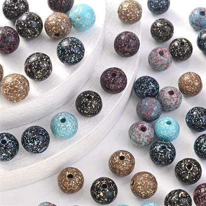 20PCS 12mm Curved Cut Round Acrylic Spacer Beads