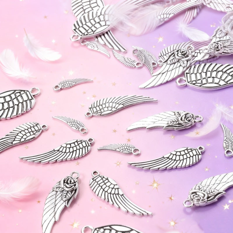 Vintage Alloy Wing Pendants