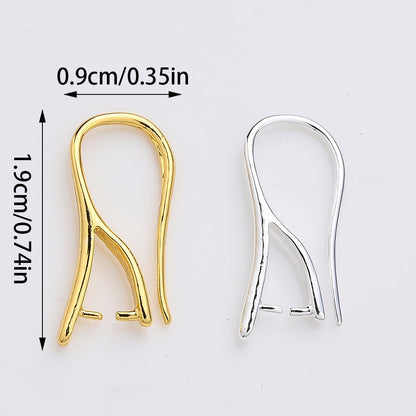 16-Piece Gold & Silver Earring Hook Clip Findings