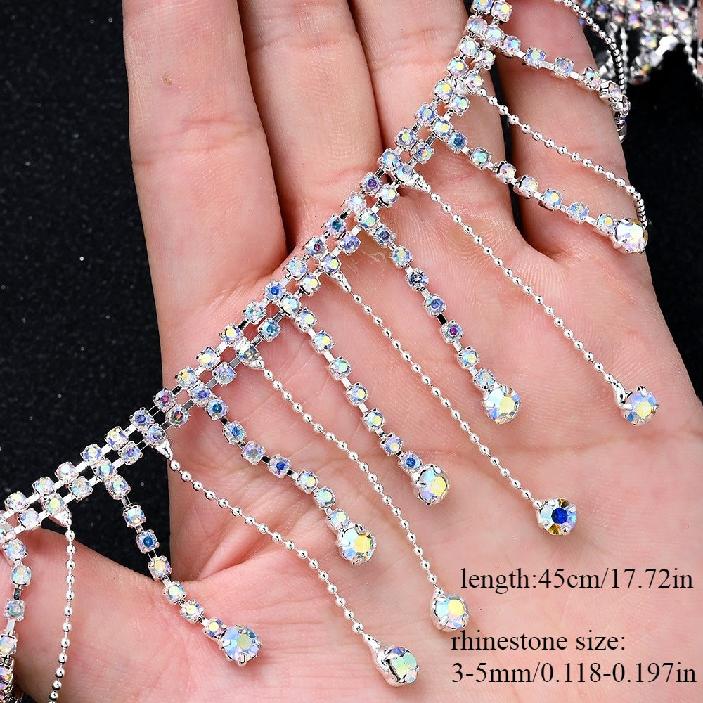 Rhinestone Tassel Chain